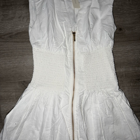 The Tommie Cap Sleeve Smocked Front Zip Shirt Dress Eyelet trim edition - Picture 11 of 13